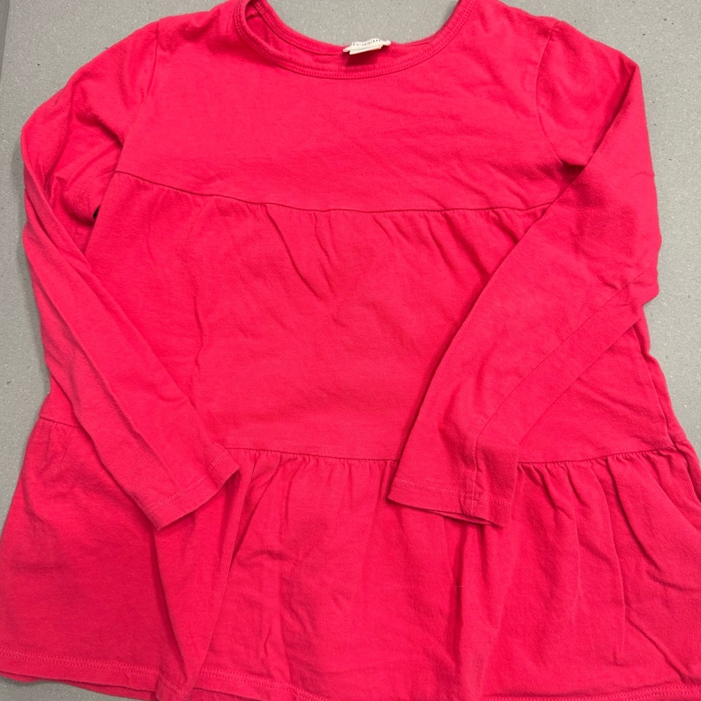 Crewcuts Long Sleeve Peplum Shirt Pink S